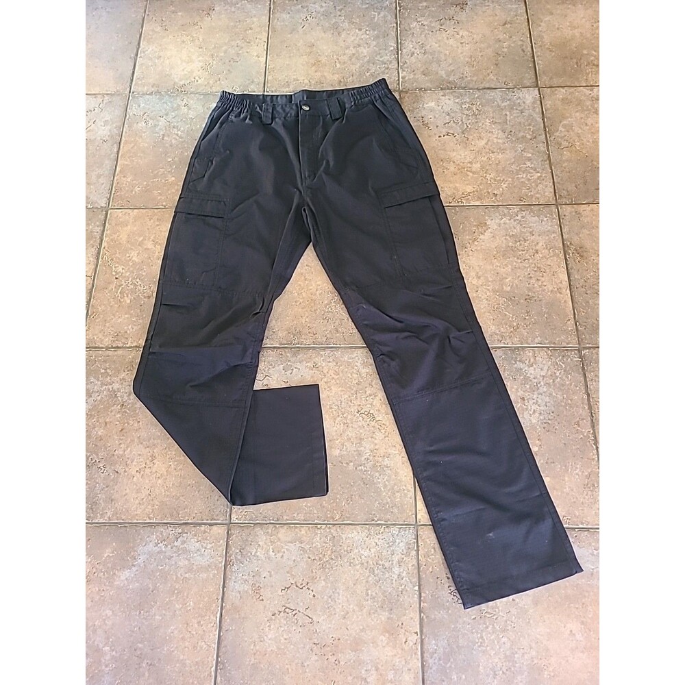 Free Soldier Men’s Tactical Pants 34x34 Black Ripstop Combat Work Cargo Pockets